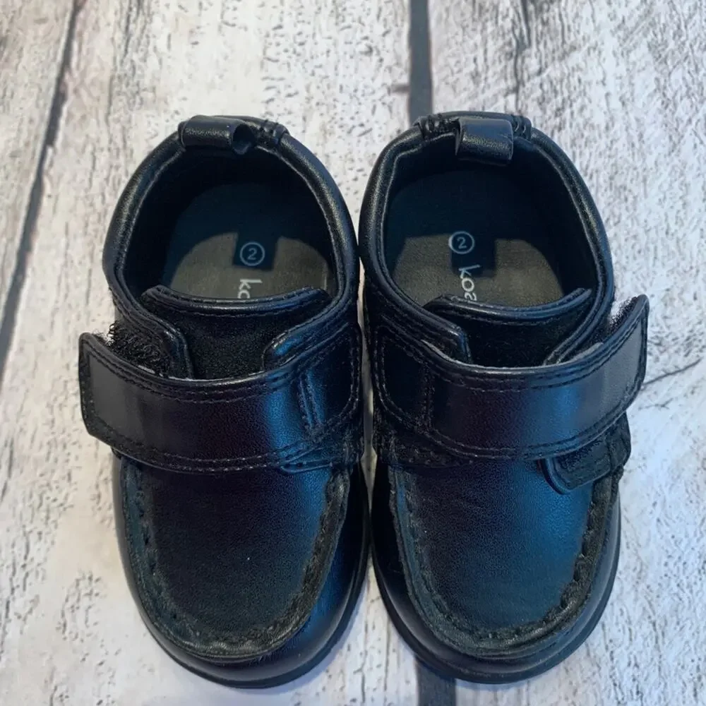 KOALA KIDS Boy’s Black Strap Closure Dress Shoes / Size: 2